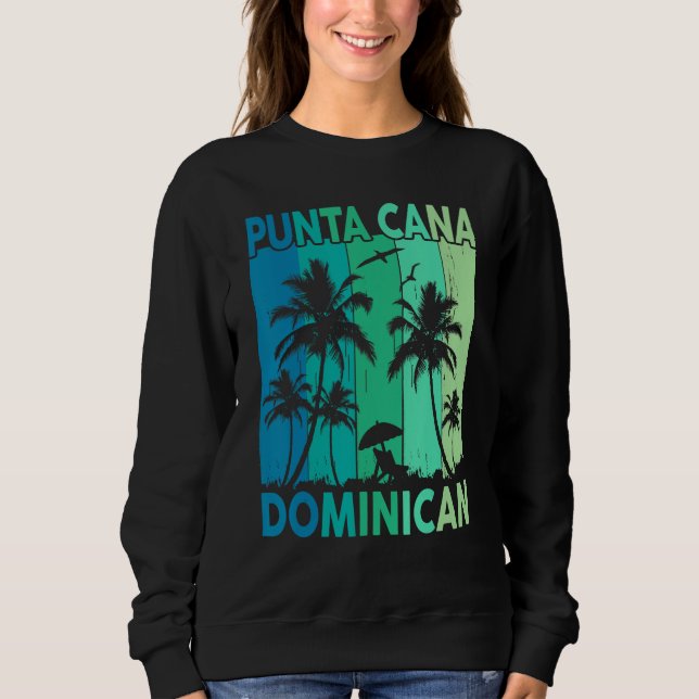 Punta Cana Dominican Vacation Shirt Palm Tree Beac (Front)