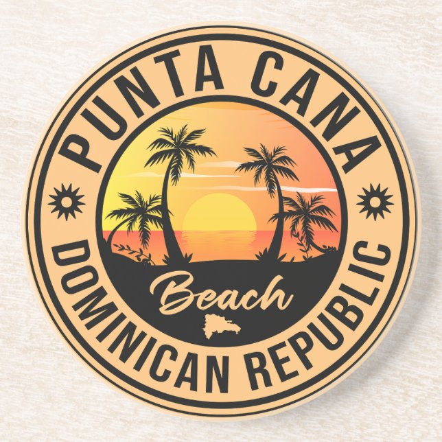 Punta Cana Dominican - Vintage Souvenir 80s Coaster (Front)