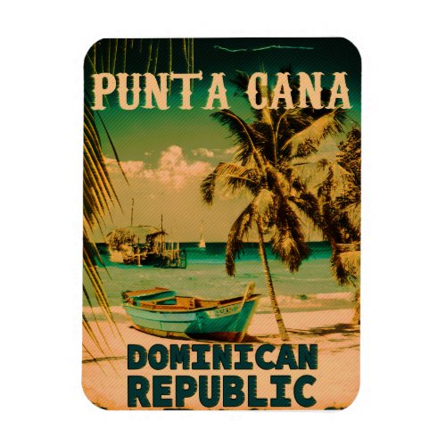 Punta Cana Dominican _ Vintage Souvenir 80s Magnet