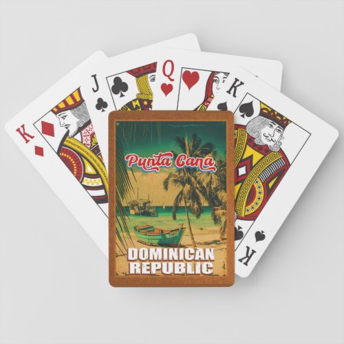 Punta Cana Dominican _ Vintage Souvenir 80s Poker Cards