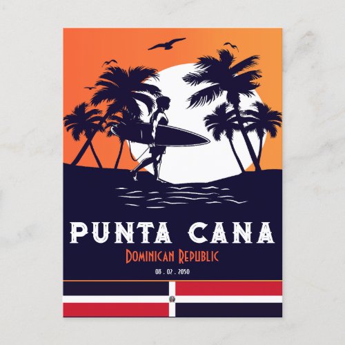 Punta Cana Dominican _ Vintage Souvenir 80s Postcard