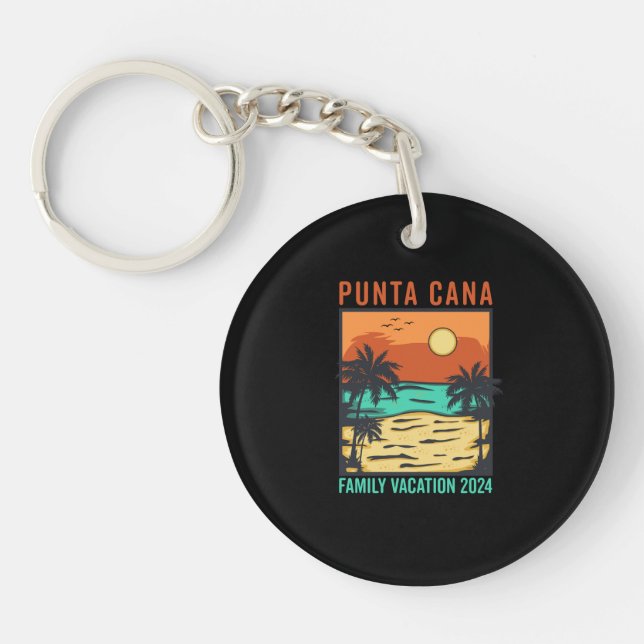Punta Cana Family Vacation 2024 Keychain (Front)