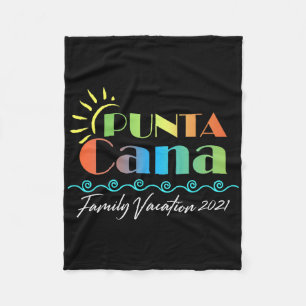 Punta Cana Family Vacation Matching Group Caribbea Fleece Blanket