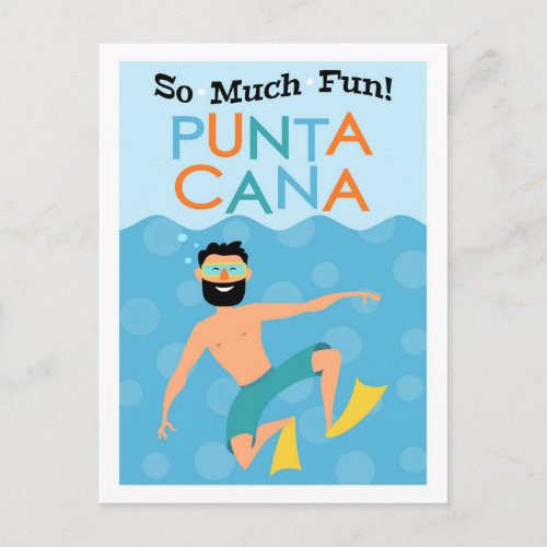 Punta Cana Fun Hipster Travel Postcard