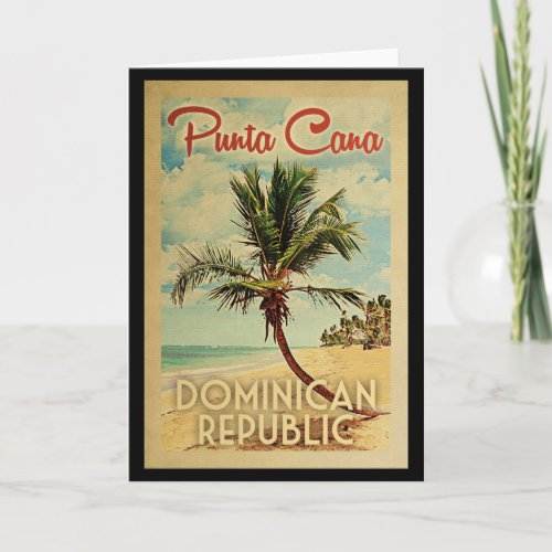 Punta Cana Greeting Card Dominican Republic Retro