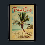 Punta Cana Magnet Dominican Republic Vintage<br><div class="desc">Punta Cana Dominican Republic design in Vintage Travel style featuring a palm tree on the beach with ocean and sky.</div>
