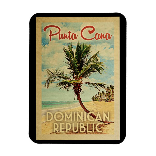 Punta Cana Magnet Dominican Republic Vintage (Vertical)
