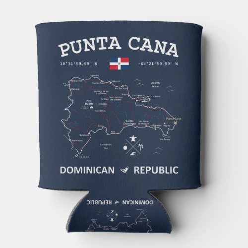Punta Cana Map Can Cooler