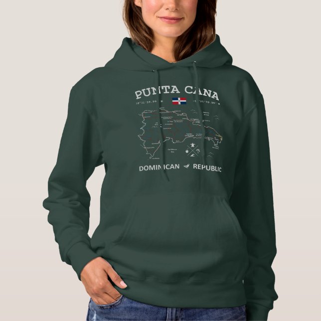 Punta Cana Map Hoodie (Front)