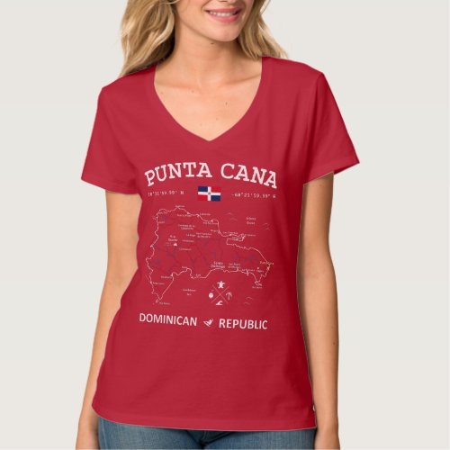 Punta Cana Map T_Shirt