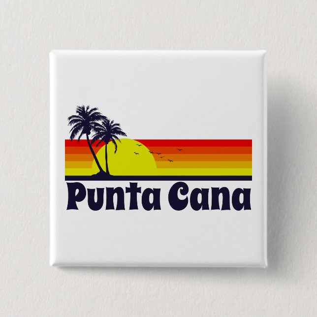 Punta Cana Pinback Button (Front)