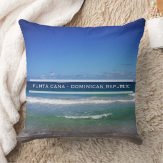 Punta Cana Sea, Dominican Republic Throw Pillow