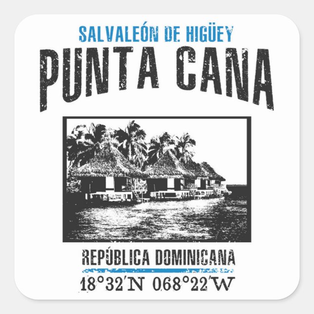 Punta Cana Square Sticker (Front)