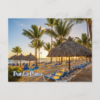 Punta Cana Tropical Beach Resort Sunrise View Postcard