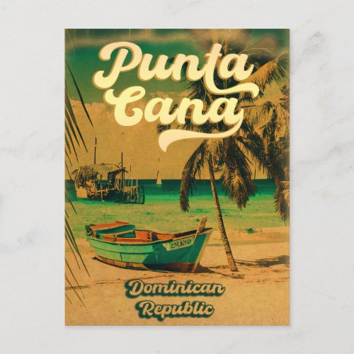Punta Cana Tropical Wedding Save the Dates Postcard