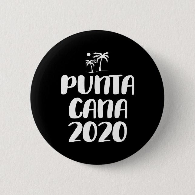 Punta Cana Vacation Trip  Button (Front)