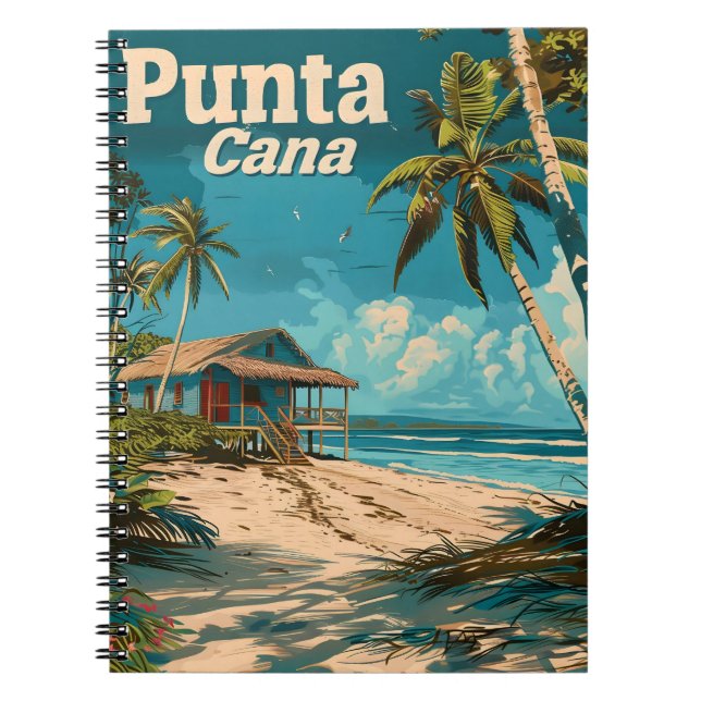 Punta Cana Vintage travel Notebook (Front)