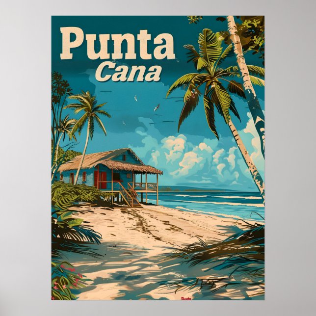 Punta Cana Vintage travel Poster (Front)