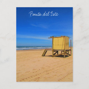punta del este beach postcard