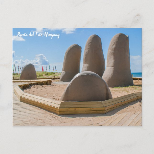 Punta del Este, Uruguay, La Mano Postcard (Front)