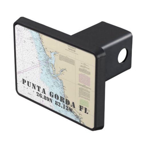 Punta Gorda FL Latitude Longitude Nautical Tow Hitch Cover
