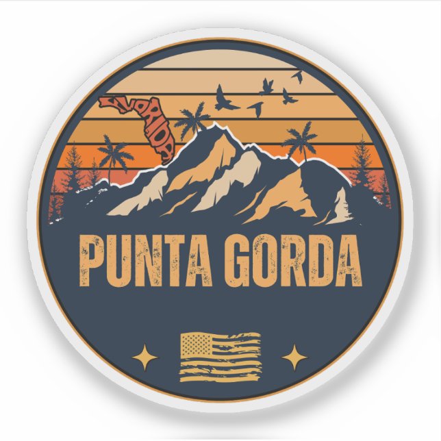 Punta Gorda, Florida  Sticker (Front)