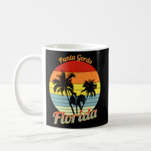 Punta Gorda Florida Tropical Palm Trees Vacation Coffee Mug
