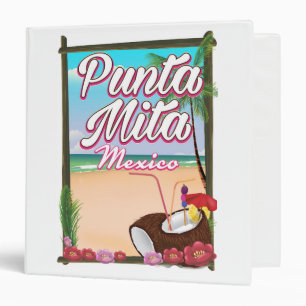 Punta Mita, Mexico Beach travel poster Binder