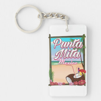 Punta Mita, Mexico Beach travel poster Keychain