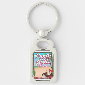 Punta Mita, Mexico Beach travel poster Keychain