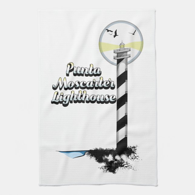 Punta Moscarter Lighthouse Kitchen Towel (Vertical)