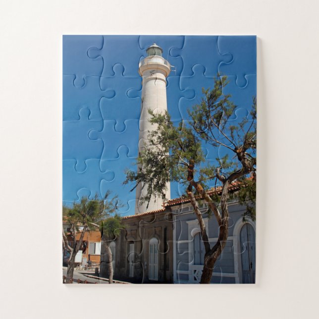 Punta Secca lighthouse, Sicily, Italy 30-pc Jigsaw Puzzle (Vertical)
