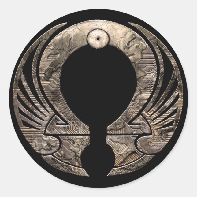 Punto Omega - Logo Round Sticker (Front)