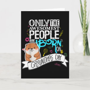 Punxsy Phils Cute Groundhog Day February 2nd Birth Card