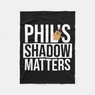 Punxsy Phils Cute Groundhog Day Shadow S February Fleece Blanket
