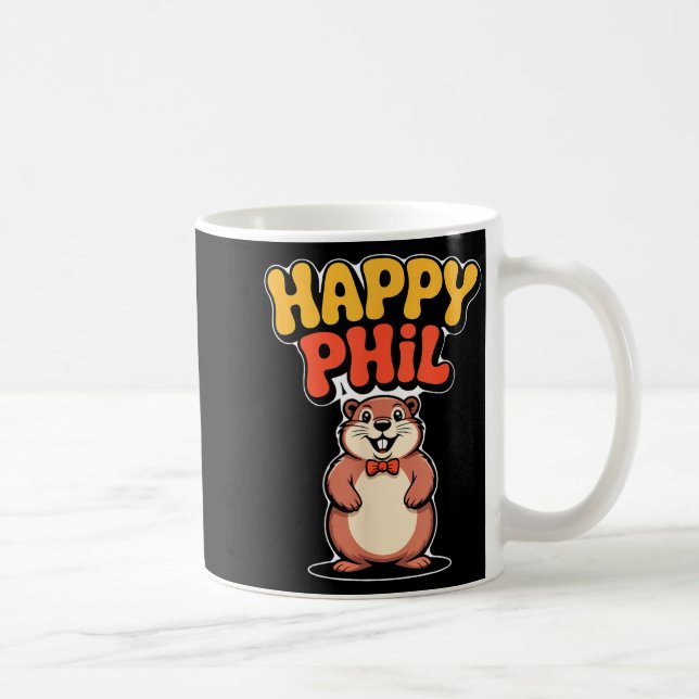 Punxy Phils Cute Groundhog Day Costume February 2n Coffee Mug (Right)