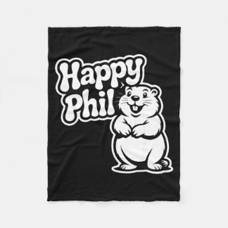 Punxy Phils Cute Groundhog Day Costume February 2n Fleece Blanket
