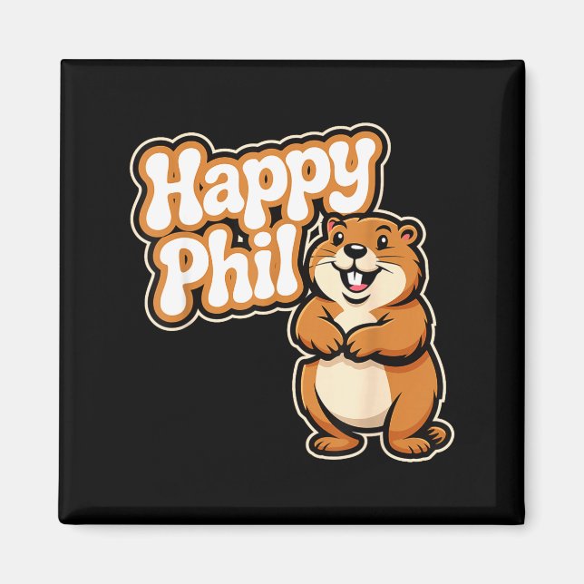 Punxy Phils Cute Groundhog Day Costume February 2n Magnet (Front)