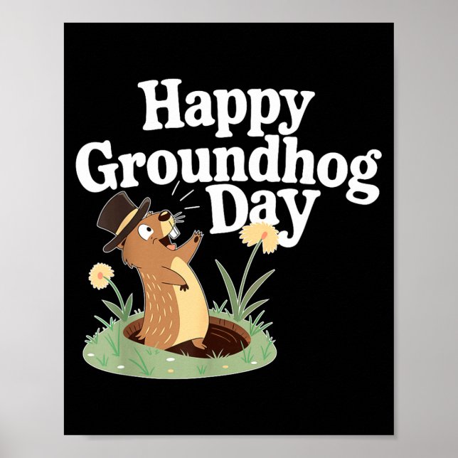 Punxy Phils Cute Groundhog Day Costume February 2n Poster (Front)