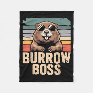 Punxy Phils Groundhog Day Costume February 2nd Bur Fleece Blanket