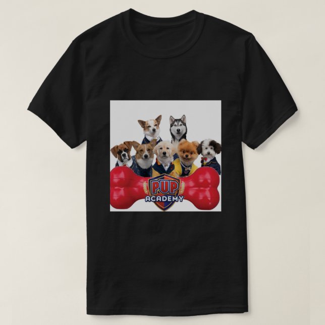 Pup Academy Show Greeting Card T-Shirt (Design Front)