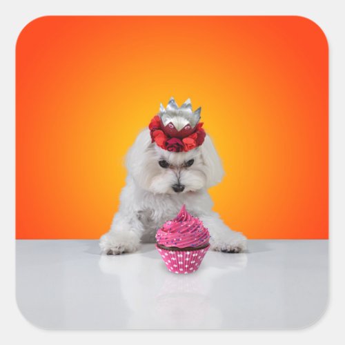 Pup and Cupcake Sticker 