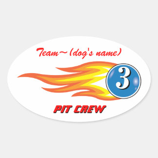Pup Cup Classic_Team "Dog's Name"_Pit Crew custom Oval Sticker