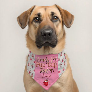 Pup Cup Season Pet Bandana Pet Bandana Collar
