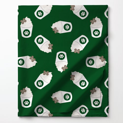 Pup Cups on Green Fabric