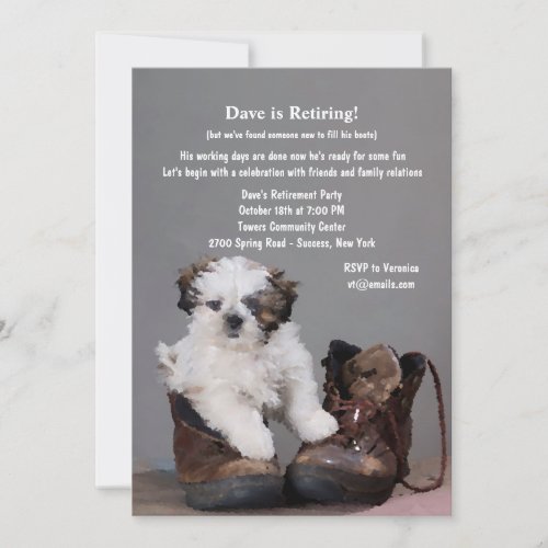 Pup in Boots Invitation