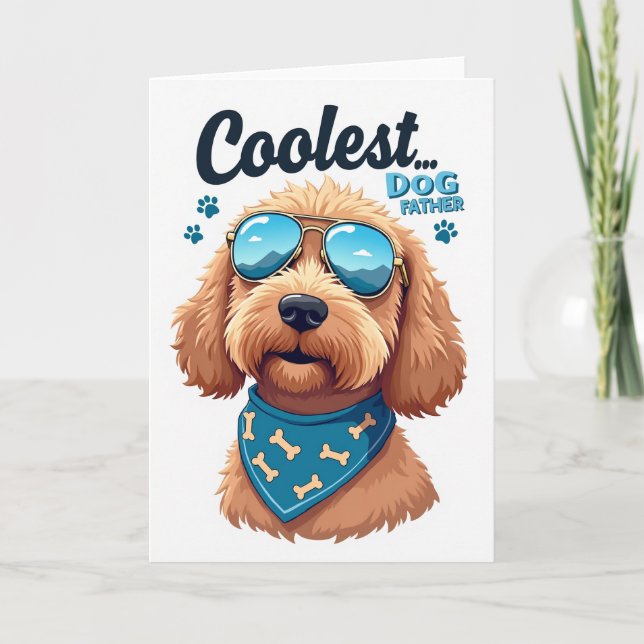 Pup In Shades Fathers Day Card (Front)