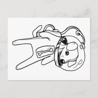 pup in space postcard