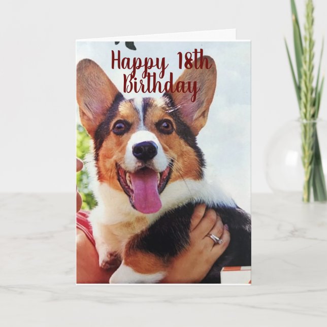 PUP IS SO "EXCITED" FOR YOUR **18th BIRTHDAY** Card (Front)