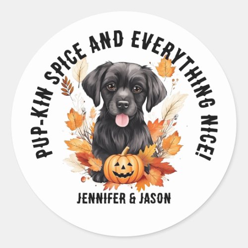 Pup_kin spice and everything nice Halloween Classic Round Sticker